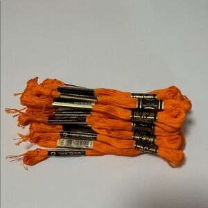 24 DMC (color 740) Orange Embroidery Floss Bundle